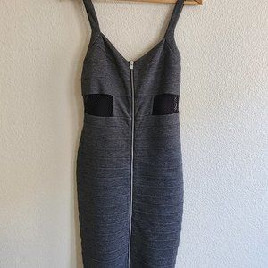 Express Zip-Front Bandage Dress